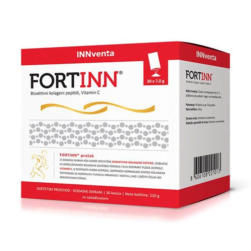 FORTINN® je pravi regenerator zglobne hrskavice.U svom sastavu sadrži specifične bioaktivne kolagene peptide što dovodi do osetnog poboljšanja zdravlja zglobova