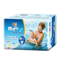 Pelene za kupanje Bambo Magic S veličina jednokratne ultra elastične pelene–gaćice za kupanje za dečake i devojčice. Ne bubre u vodi, lako se navlače i skidaju.
