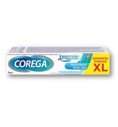 Krema za pričvršćivanje zubne proteze Corega XL extra strong snažno pričvršćuje i omogućava dobro prianjanje proteze, a takođe sprečava nakupljanje hrane ispod.