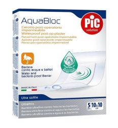 Pic Aquabloc komprese 10x10cm su sterilni i providni vodootporni flasteri koji su otporni su na vodu, vlagu i znoj i efikasno štite rane od razvoja bakterija.