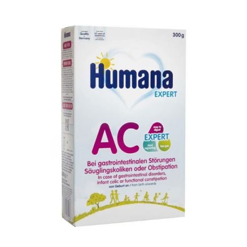 Humana Anti Colic 300gr je specijalna mlečna formula za potrebe ishrane odojčadi sa stomačnim tegobama kao što su nadimanje, kolike (grčevi) i zatvor