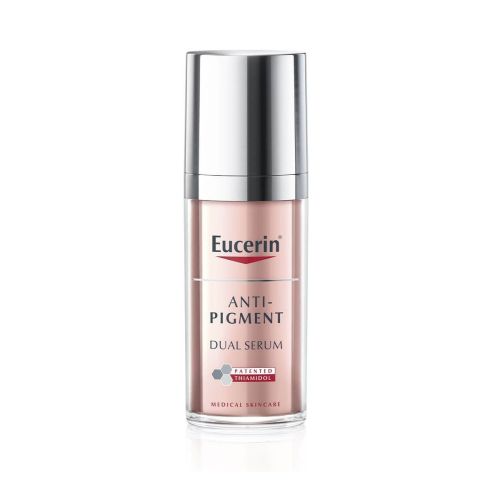 Eucerin Anti-pigment 30ml, za negu kože lica, sa dvostrukim serumom Tiamidol za smanjivanje hiperpigmentacije i Hijaluronska kiselina za hidrataciju kože.