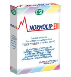 Normolip 5 je preparat koji sadrži 5 prirodnih aktivnih sastojaka, koji uz kontrolisanu ishranu, utiču na smanjenje holesterola i triglicerida
