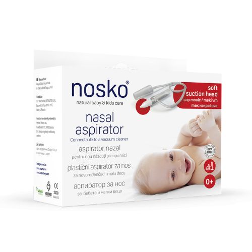 Nosko baby plastični čistač nosnih šupljina za decu izrađen od plastike.