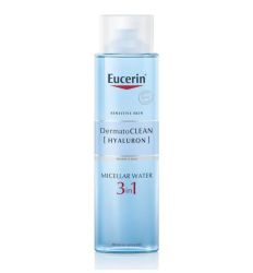 Eucerin DermatoCLEAN 3u1 micelarni rastvor 200ml micelarni fluid namenjen je za negu čišćenje svih tipova kože lica. Koristi se za skidanje šminke i kao tonik.