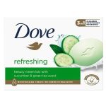Dove Refreshing sapun 100g, za negu kože, sa osvežavajućim mirisom krastavca i zelenog čaja održava hidrataciju kože. Namenjen za lice, telo i ruke.