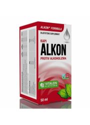 Vitalon Alkon kapi su visokoefektivno sredstvo namenjeno osobama koje neumereno konzumiraju alkohol. Deluje na pojačanu psihičku stabilnost i smanjenje agresivnosti.