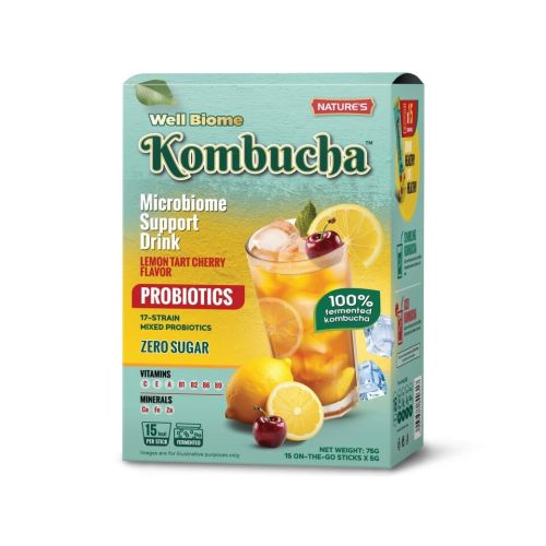 Kombuha Well Biome, limun i višnja 15 kesica