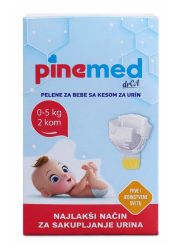Pine Med pelene za bebe sa kesom za urin 0-5kg, 2 komada