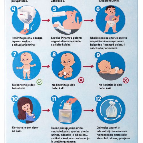 Pine Med pelene za bebe sa kesom za urin 0-5kg, 2 komada