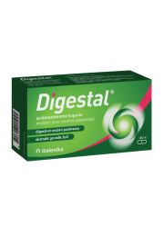Digestal u pakovanju od 20 tableta otlkanja tegobe izazvane unosom masne hrane; kod smanjene  sekrecije digestivnih enzima.