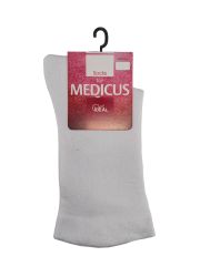 Medicus čarape bez gume, bela, vel: 40-42