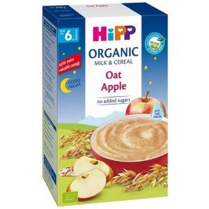 Hipp Instant mlečna kaša za laku noć, Ovas i jabuka 250 g