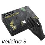 SINOMEDIC Nitrilne crne rukavice bez talka S veličina 100 kom