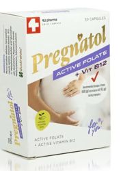 Pregnatol Active Folate + Vitamin B12, 30 kapsula