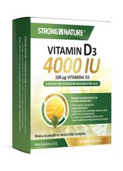 Strong Nature Vitamin D3 4000 IU, 30 mekih kapsula