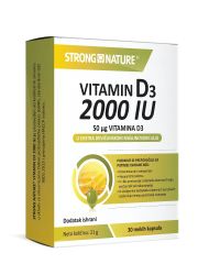 Strong Nature Vitamin D3 2000 IU, 30 mekih kapsula