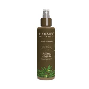 Ecolatier sprej za zaštitu kose od toplote - Volume & Growth Organic Cannabis, 200 ml