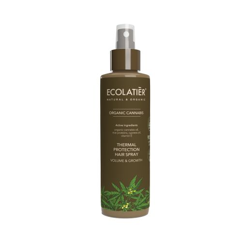 Ecolatier sprej za zaštitu kose od toplote - Volume & Growth Organic Cannabis, 200 ml