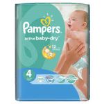 Pampers pelene active baby regular pack 4 maxi 7-14kg 17kom - pelene za bebe