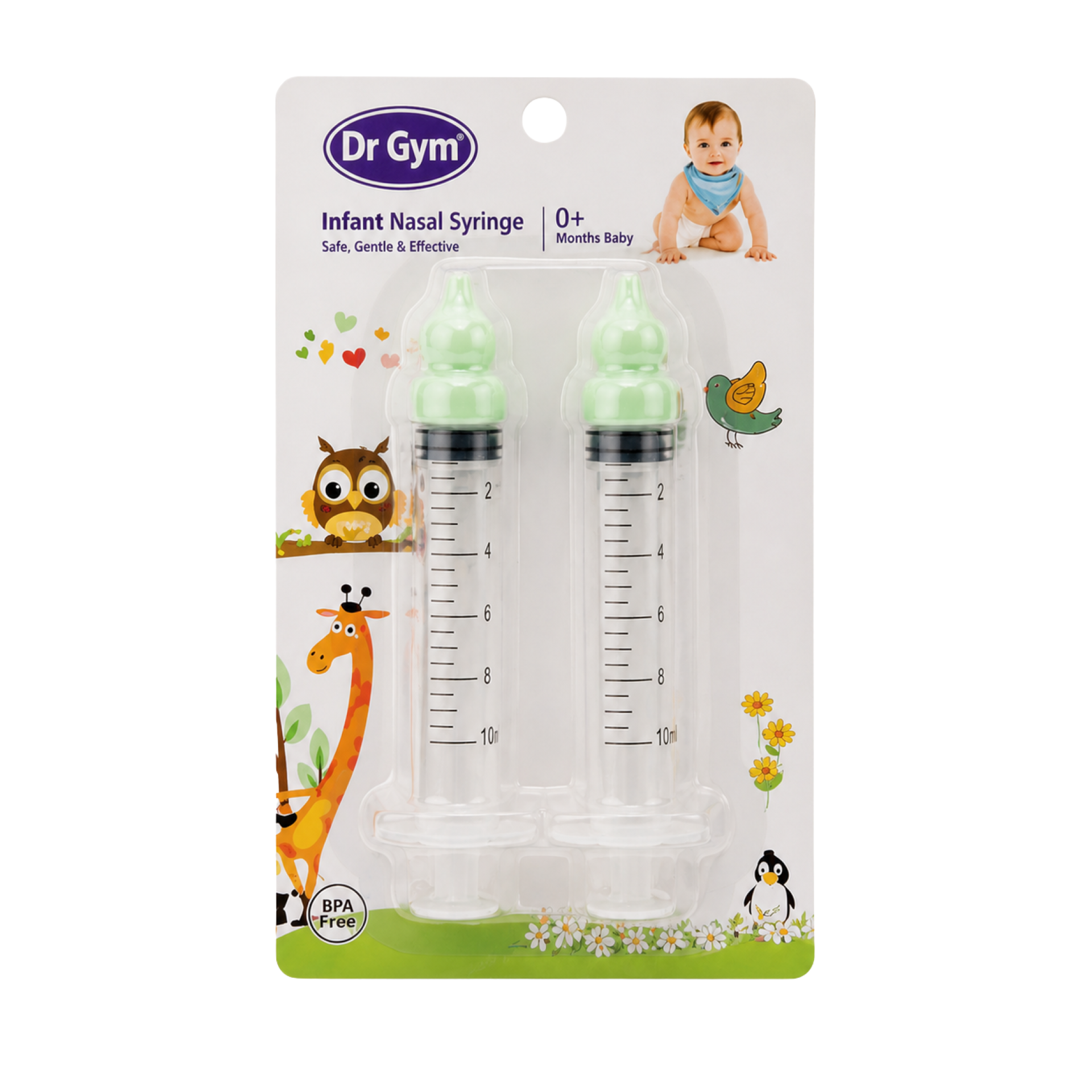 Dr Gym- nazalni irigator za bebe, 2 šprica od 10ml